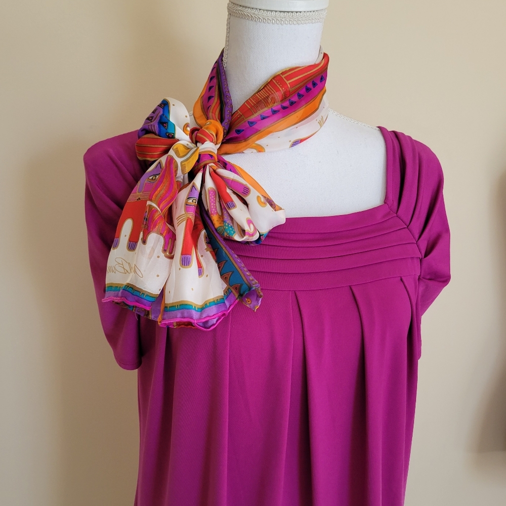 Mary Fadden Collection Magenta Shift Dress